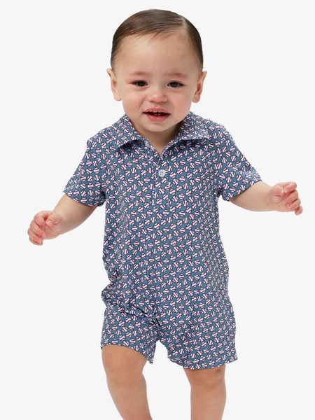 Home Run Performance Polo Romper