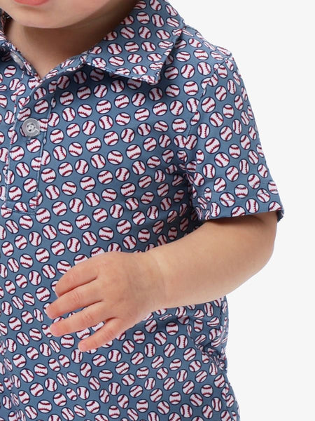 Home Run Performance Polo Romper