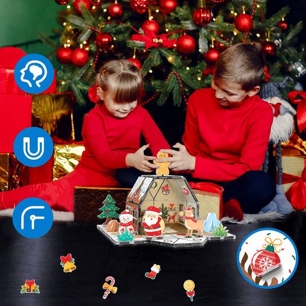 PicassoTiles Gingerbread House Magnetic Tiles