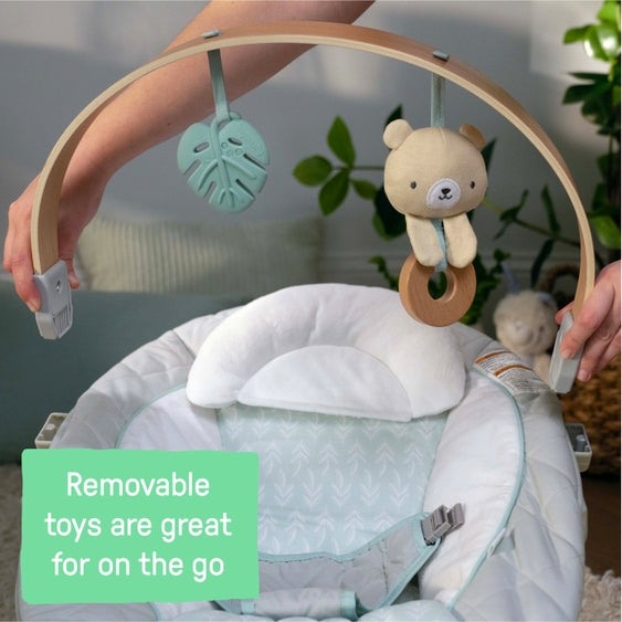 Cozy Spot Soothing Baby Bouncer w/Wooden Arch