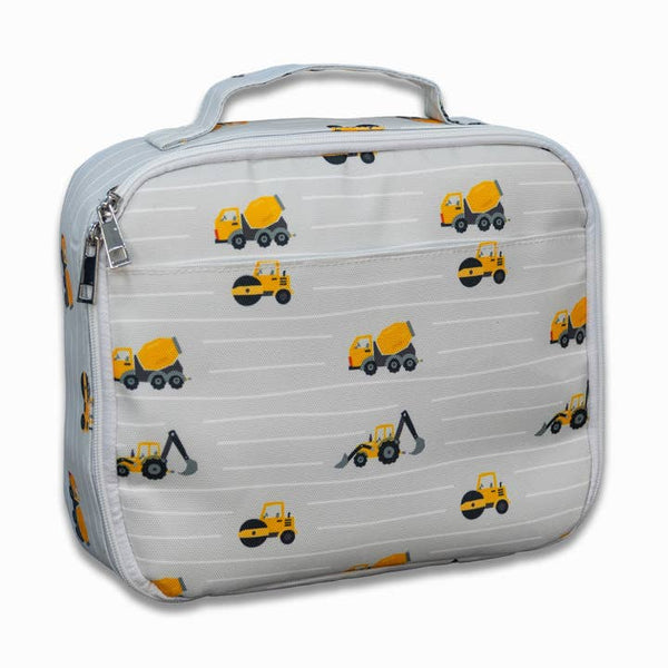 Sugar Bee - Lunch Bag - Boys Construction On Grey