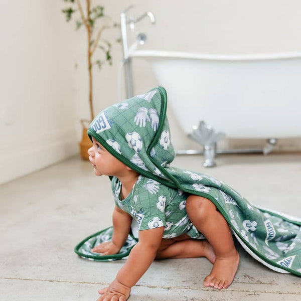Premium Baby Knit Hooded Towel - Kick Off