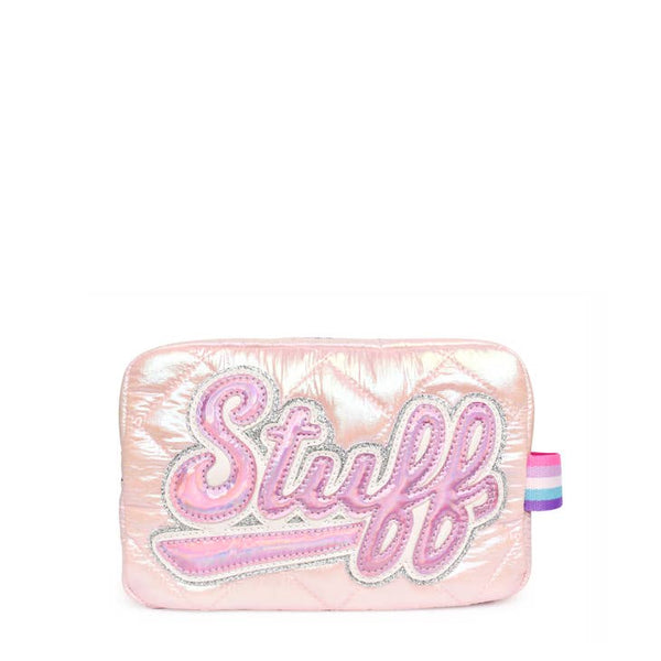"Stuff" Quilted Metallic Puffer Pouch