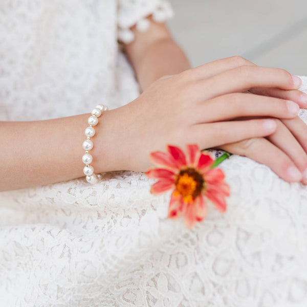 Whitley - 14K Gold-Plated Chunky Pearl Bracelet