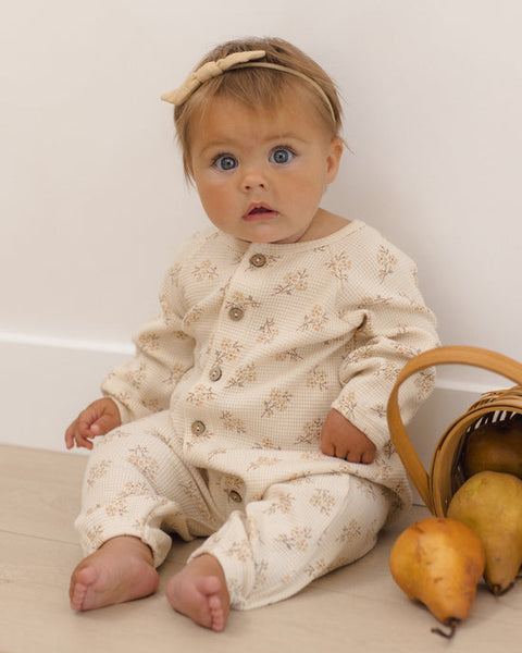 Waffle Long Sleeve Jumpsuit Meadow