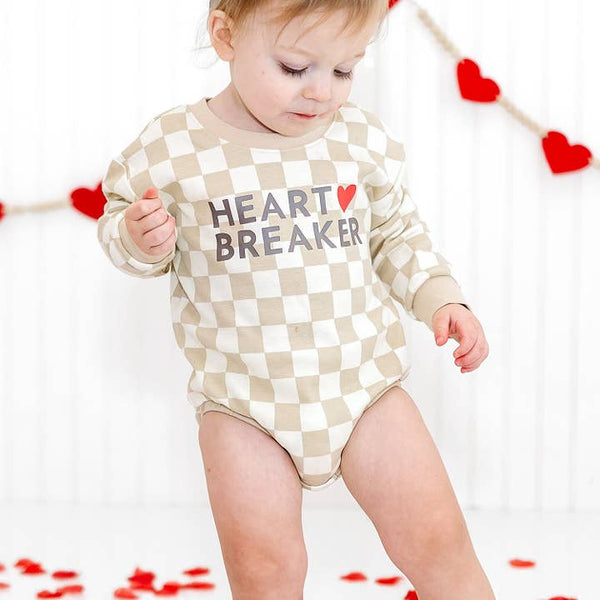 Heartbreaker Checkered Valentine's Day Romper
