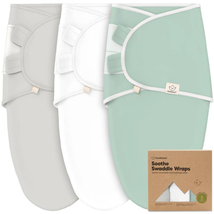 KB 3pk Soothe Baby Swaddles 0-3 Months - Sage