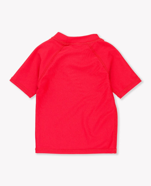 Short Sleeve Rash Guard-Vintage Red