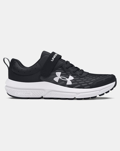 UA Assert 10 AC Wide Running Shoes- Black/White