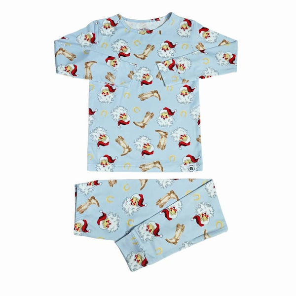 Big Kid Pajama Set - Jolly Western Santa