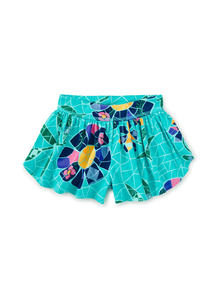 Mosaic Floral Sporty Petal Shorts
