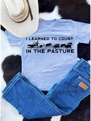 I Learned To Count Cows in the Pasture Graphic Tee