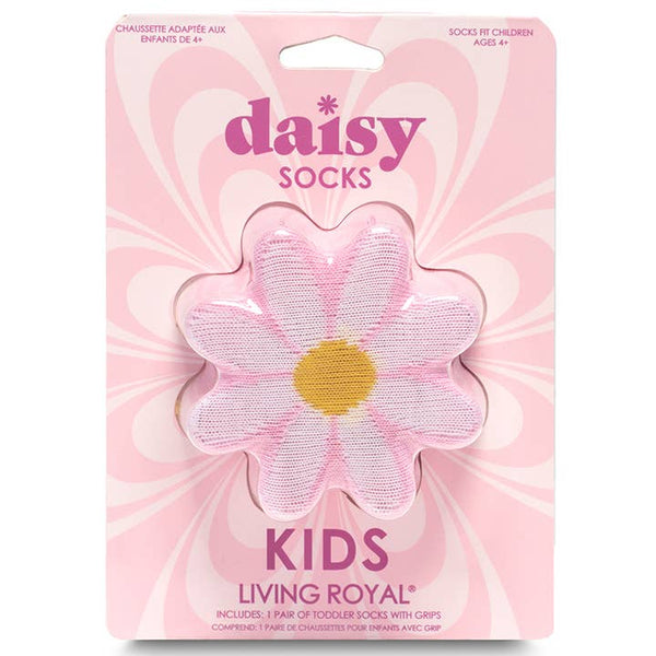 Pink Daisy Crew Socks