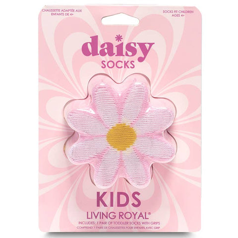 Pink Daisy Crew Socks