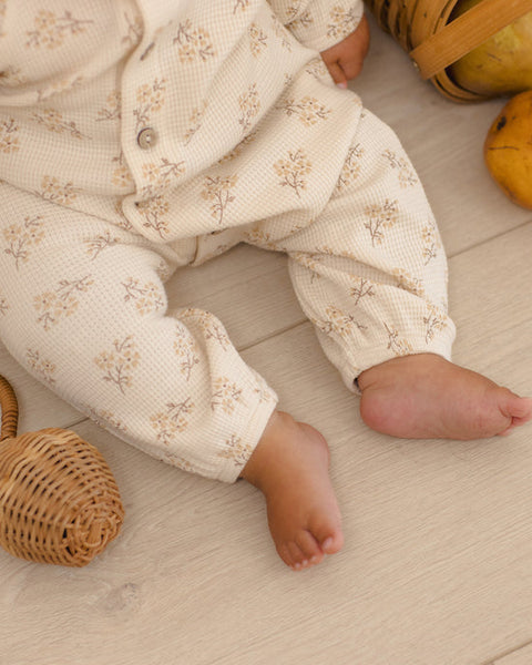 Waffle Long Sleeve Jumpsuit Meadow