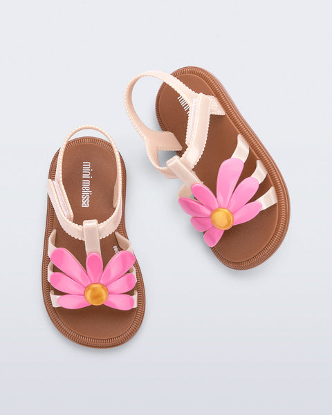 Hip Bloomy Sandal-Brown/Pink