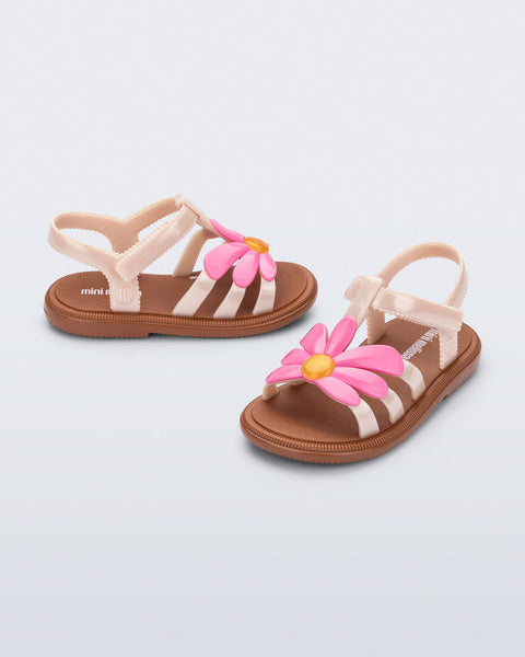 Hip Bloomy Sandal-Brown/Pink