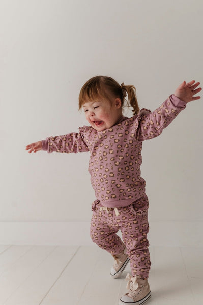 Leopard Ruffle Sweatsuit