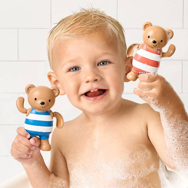 Itzy Splash Pals™ - Bath + Water Toy - Bear Silly Swimmers