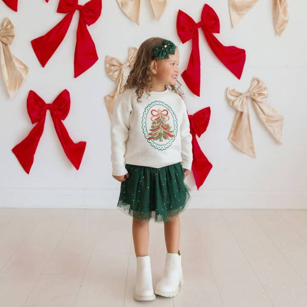 Emerald Rhinestone Christmas Tutu Skirt