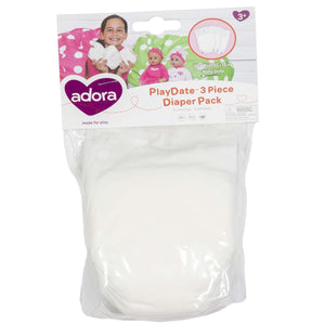 Adora 3 Pc Doll Diaper Pack