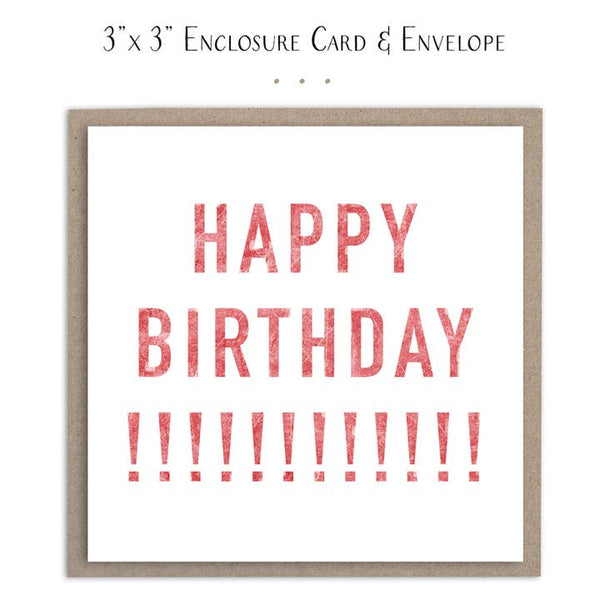 Birthday Gift Enclosure Cards