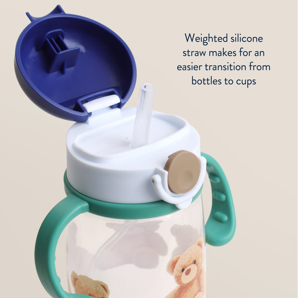 Itzy Sips™ - Straw Cup with Snap-Close Lid - Bear