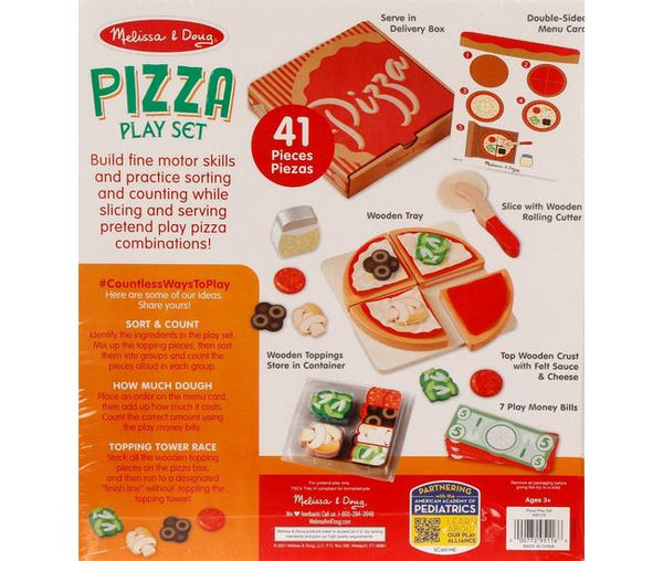 Wooden and Felt Pizza Play Set