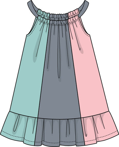 Colorblock Panel Dress