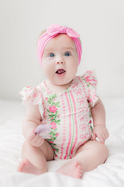 Rosebud Bows Flutter Bodysuit