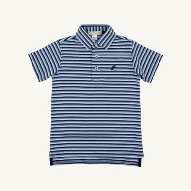 Prim & Proper Polo Sumner County Stripe (Barbados Blue)/Nantucket Navy