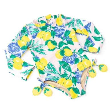 Santorini Citrus Long Sleeve One Piece