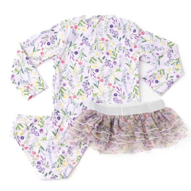 Wildflower Fields Rashguard and Tutu Set