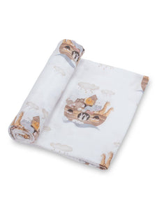 Noah's Ark Baby Swaddle Blanket