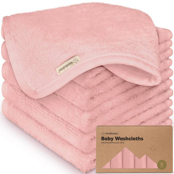 KB 6-Pack Baby Wash Cloths - Rosy