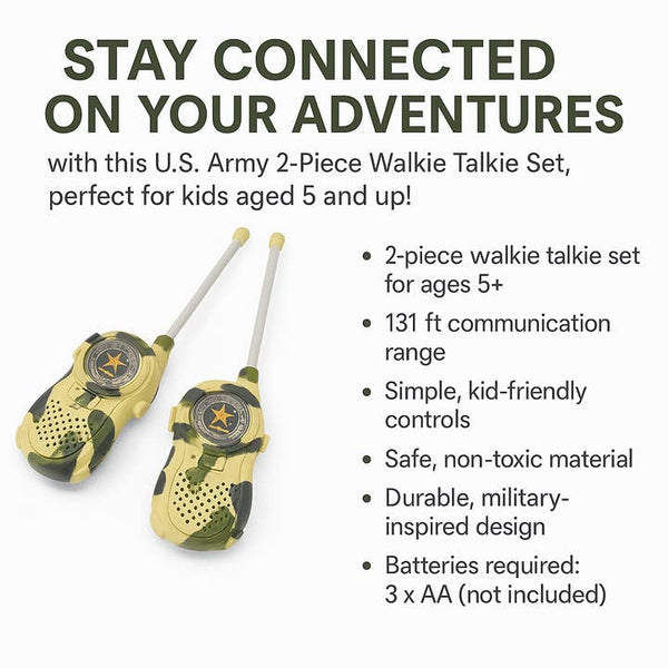 Us Army 2 Pc Walkie Talkie Set