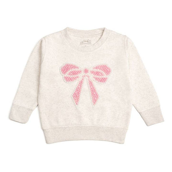 Pearl Bow Patch Sweatshirt