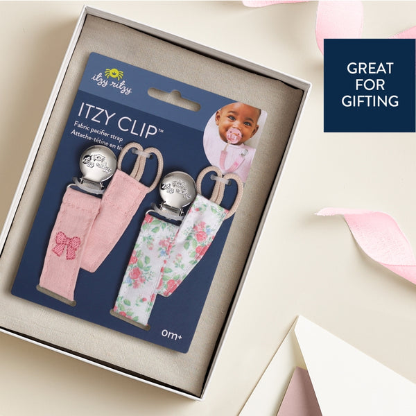 Itzy Clip™ - Fabric Pacifier Strap - Bow