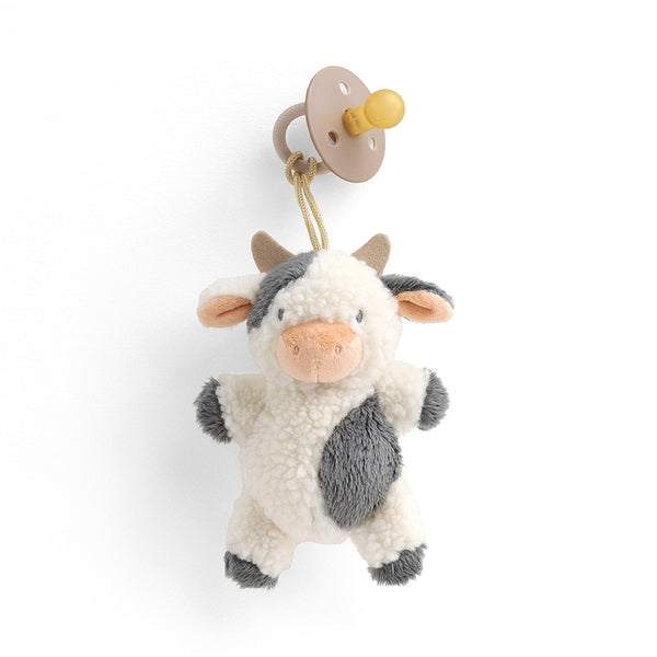 Bitzy Pal Cow Natural Rubber Pacifier & Stuffed Animal