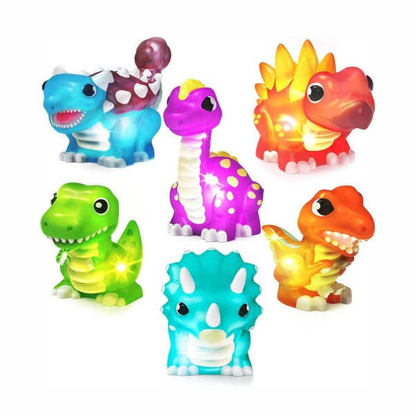 Dinosaur Light Up Bath Toys - 6 Pack