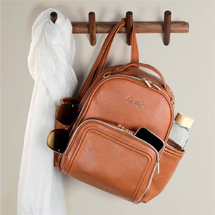 Cognac Itzy Mini Plus Backpack Diaper Bag