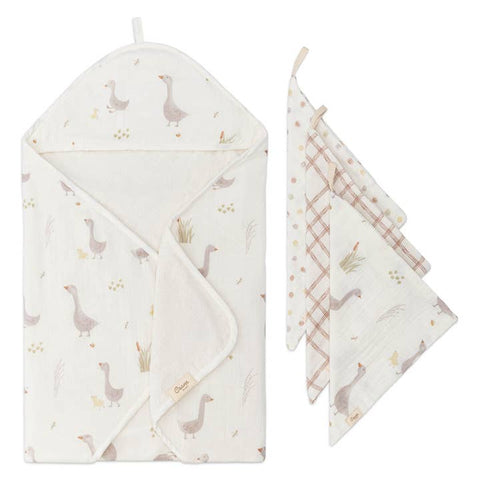 Charlie Farmhouse Goose Ht/Wash Cloth Set