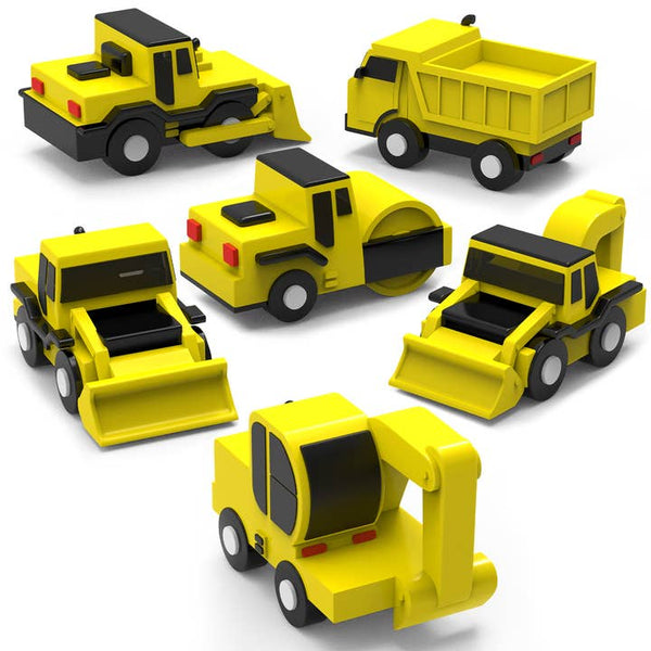 Construction Trucks Mold Free Bath Toys
