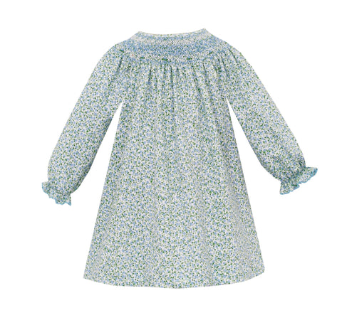 Petit Bebe Charlotte Bishop L/S Blue Floral Print Knit