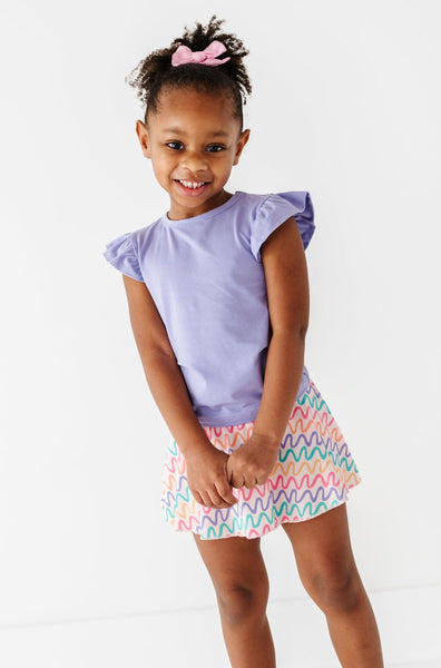 Lilac Ruffle Top
