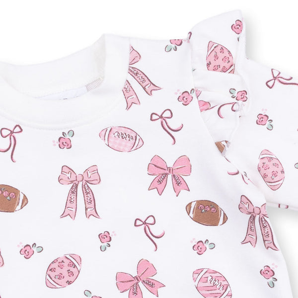 Footballs and Bows  Ruffle Sweatshirt and Fashion Cargo Pants