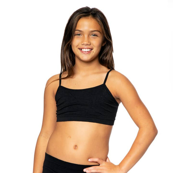 BLACK Seamless Bra Cami with Adjustable Straps