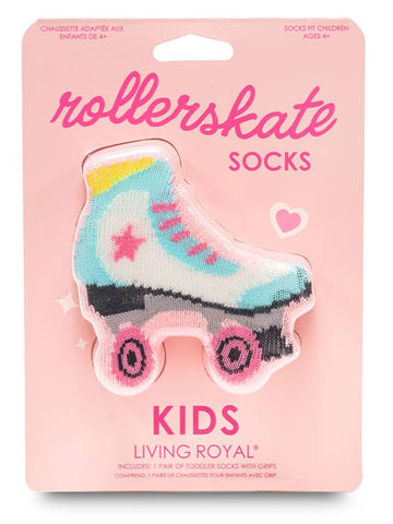 Pink Roller Skate Crew Socks