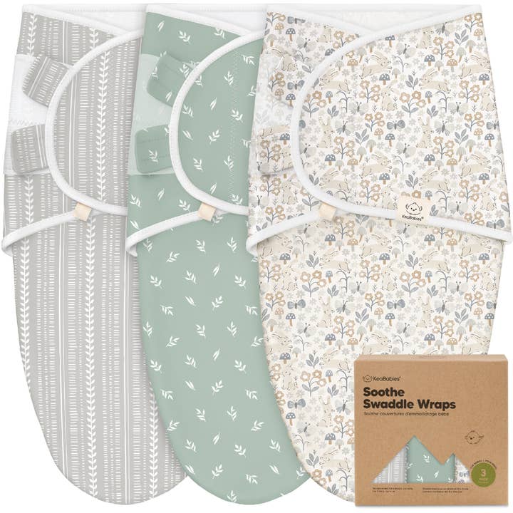 KB 3pk Soothe Baby Swaddles 0-3 Months - Prairie
