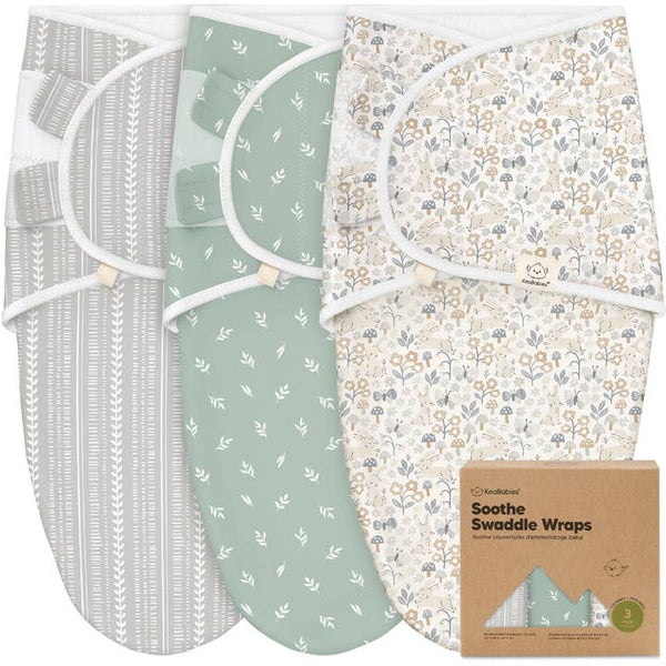 KB 3pk Soothe Baby Swaddles 0-3 Months - Prairie